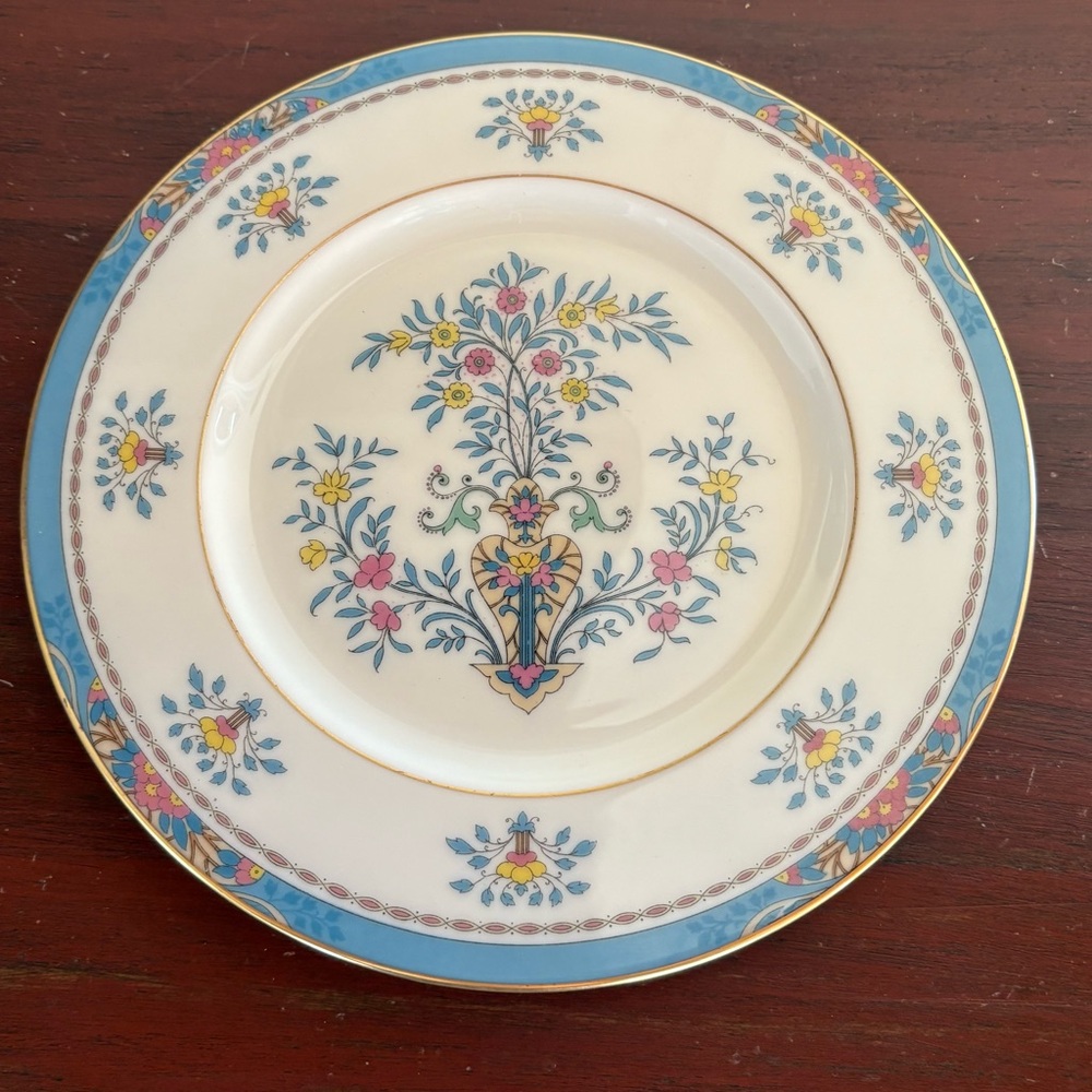 Lenox Blue Tree Salad Plate USA Blue Mark